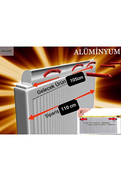 ISITAÇ 110 Cm Petek Üstü Alüminyum Isı Yönlendirici-Isıya Dayanıklı Alüminyum...