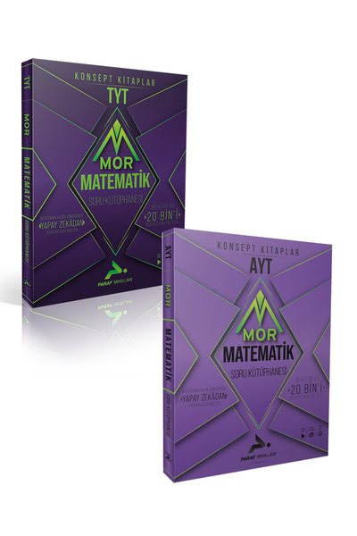 paraf yayınları Paraf Yayınları Mor Tyt-Ayt Matematik Soru Kütüphanesi (2 Kitap)