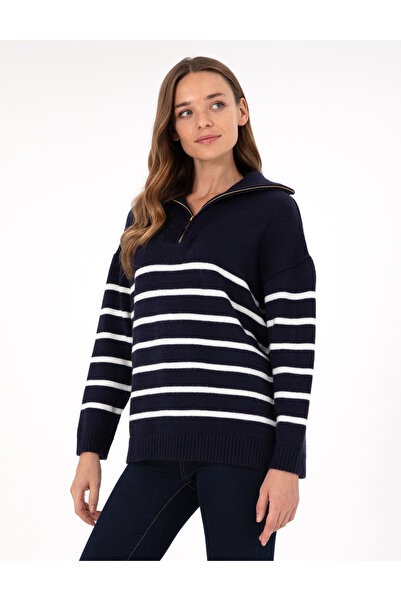 Pierre Cardin سترة باللون الأزرق الداكن مريحة 50300089 -VR033