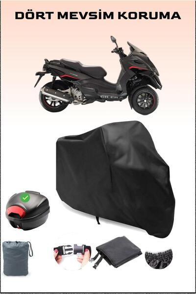 Breen أسود لـ Gilera Fuoco 500 حقيبة خلفية متوافقة مع قماش القنب للدراجات الن...