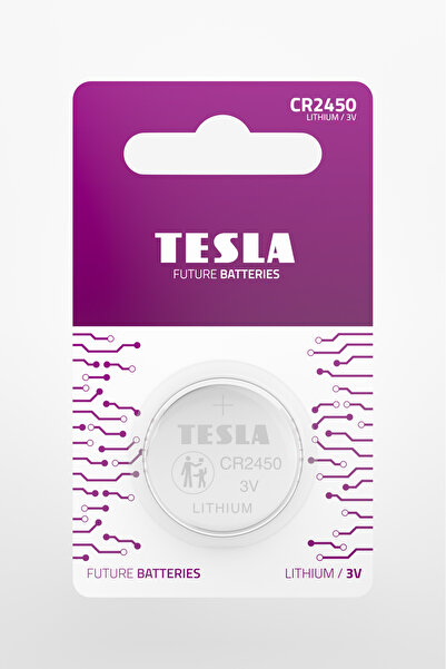 TESLA CR2450 (DL2450/ECR2450/BR2450/5029LC) 3V Lityum Düğme Pil (2 Adet)(Saat,Kumanda,Medikal Cihazlar)
