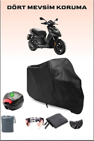 Breen أسود لبياجيو تايفون 125 حقيبة خلفية متوافقة مع القماش المشمع للدراجات ا...