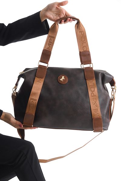 Solo Bag Geantă de umăr încrucișată din piele de căprioară Miami Polo pentru femei, cu curea lungă reglabilă