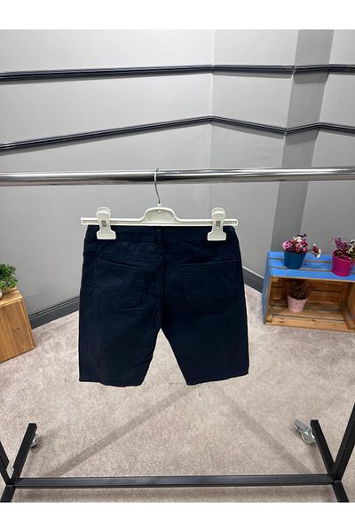 Cool Exclusive Pantaloni scurți clasici din Gabardină pentru băiat, 100% bumbac, cu buzunar dublu