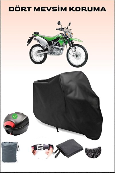 Breen حقيبة خلفية سوداء لدراجة Kawasaki Klx 150 L متوافقة مع القماش المشمع ال...