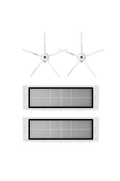 Roborock Set of 4 Spare Parts Compatible for S5 Max, S6, S6 Pure, S6 Max V White Robot Vacuum Cleaner