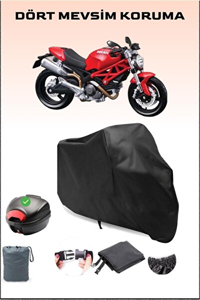 Breen حقيبة خلفية سوداء لدوكاتي مونستر 696 متوافقة مع القماش المشمع المقاوم ل...