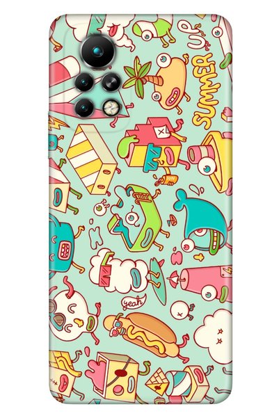 Cekuonline Infinix Note 11 Pro Case Silicone Moderna Patterned Food Story