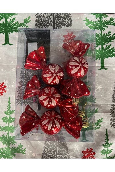 OKYANUSAYD 4 قطع زينة فاخرة منقوشة على شكل حلوى عيد الميلاد مقاس 12 سم يمكن ت...