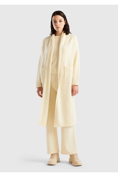 United Colors of Benetton White Long Women's Cardigan