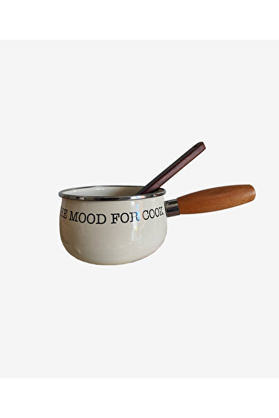 did homeware Mood Cream - Medium Enamel Sauce Pot