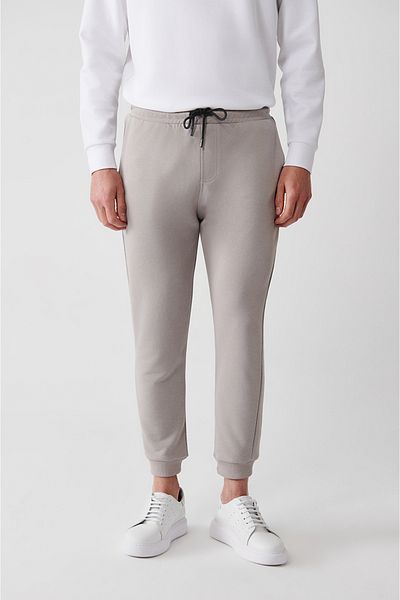 Avva Herren-Jogginghose mit Steingürtel und elastischem Bein und 3 Fäden E 003402