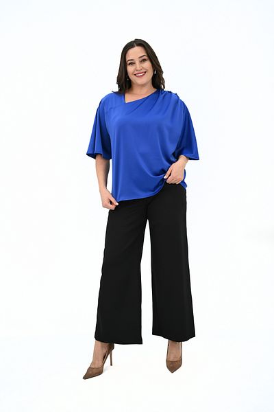 Koza Butik Women's Plus Size Metal Button Detail Blouse 1862-25