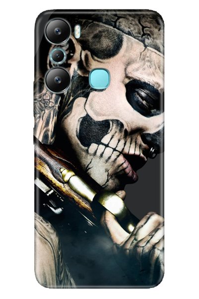 Cekuonline Infinix Hot 20I Case Silicone Patterned Illustrated Uv Cover Skull...