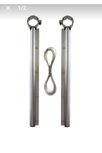 Bundeba Alüminyum Yuvarlak Bağlantılı Küpeşte Balkon Çamaşır Askılığı Kurutmalık Çamaşır Askısı