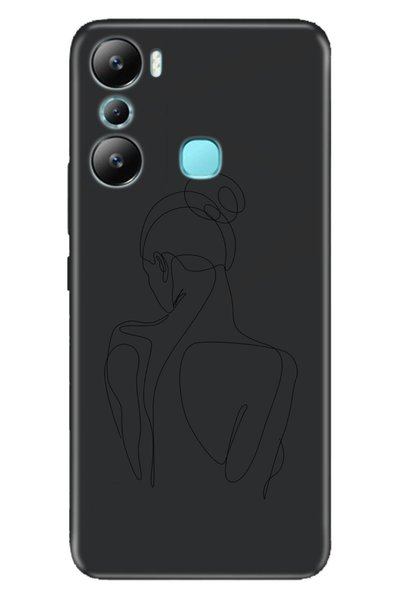 Cekuonline غطاء Infinix Hot 20i متوافق مع السيليكون المزخرف بالأشعة فوق البنف...