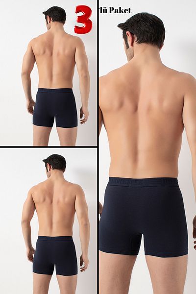 DONEX 2302 3 Pack Βαμβακερό ανδρικό μποξεράκι με ανοιχτή μέση