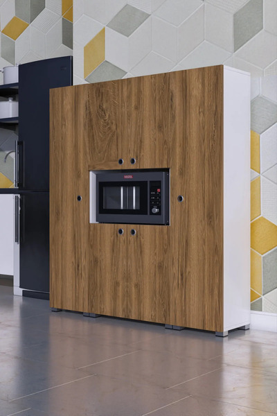moka park avm 6 Kapaklı Çok Geniş Raflı Mikrodalga Fırın Dolabı Çok Amaçlı Dolap
