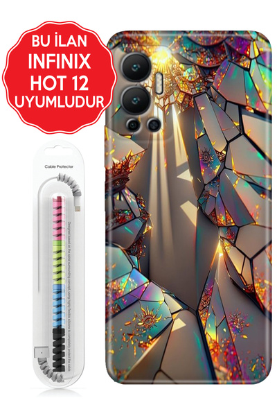 Cekuonline Infinix Hot 8 9 10 11S 12 20 30i 40 40i Pro Play Kılıf Stok UV-TY-...