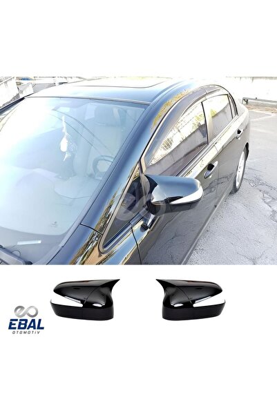 HasAkman Honda Civic Fd6 Batman Yarasa Ayna Kapağı Piano Black 2006 2007 2008...