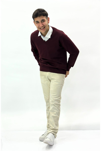 Beğen V-Neck Sleeve Sweater