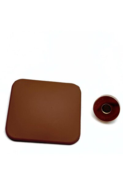 angel çanta aksesuar قفل مغناطيسي بلون القهوة الحليب مقاس 5 × 4.5 سم