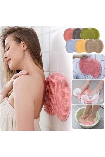 MAİN SHOP 1 Piece Green Suction Cup Shower, Bathroom Foot Cleansing Pad, Promotes Circulation. M-328