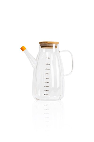The Mia 900 Cc Bamboo Glass Olive Oil Bottle - Sse0040