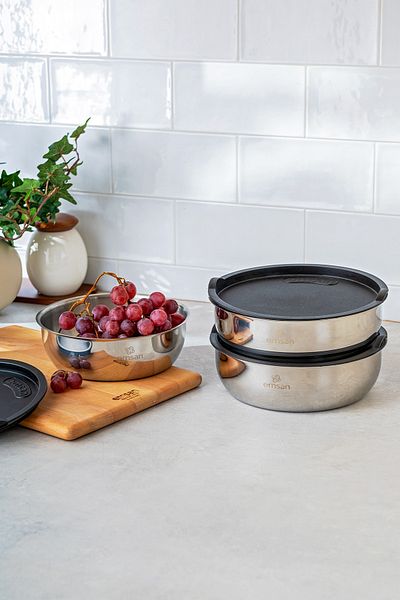 Emsan Bella Short Mini 3-Piece Storage Container