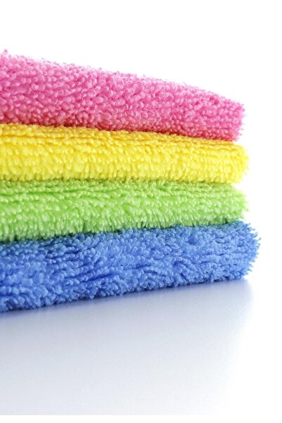 SİLVER HOME Toptan 10lu Mikrofiber Bez 265 Kalite Otel Restoran Cafe İşyeri Temizlik Bezi 40x40 cm Büyük Ebat