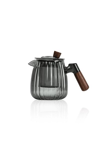 The Mia 450 Cc Wooden Glass Teapot - Sse0038