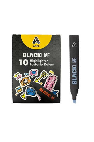 Adel Bl Fosforlu Kalem P.Mavi  10'Lu 2201000133000