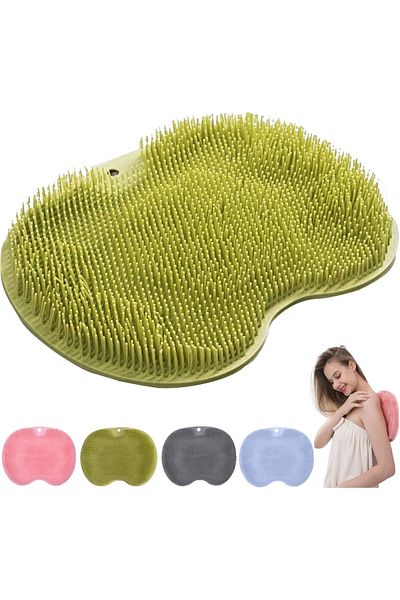 MAİN SHOP 1 Pcs Green Suction Cup Shower, Bathroom Foot Cleaning Pad, Relieve Foot Pain, Promote Circulation.