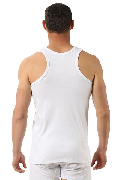 ÖZKAN underwear 0058 Men's 100% Cotton Combed Flexible Comfortable Back Cross Sports Rambo Undershirt