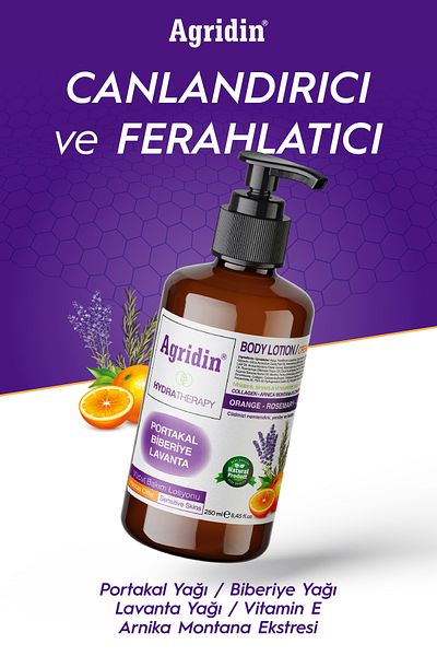 Agridin Anti-Cellulite Lavender Body Lotion with Rosemary Orange Collagen (Collagen) 250 ml