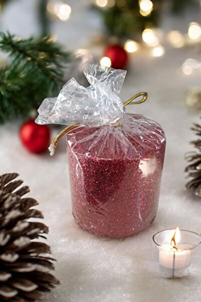 ÇEÇEN HOME DEKORATİF SİMLİ SİLİNDİR MUM (6x7cm)