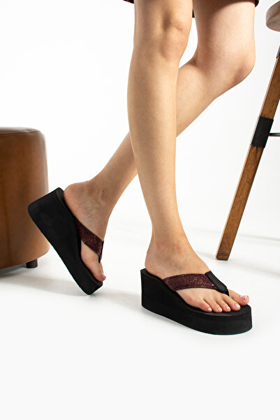 Bermody High Platform Robin Leopard Women's Slippers - Flip Flops