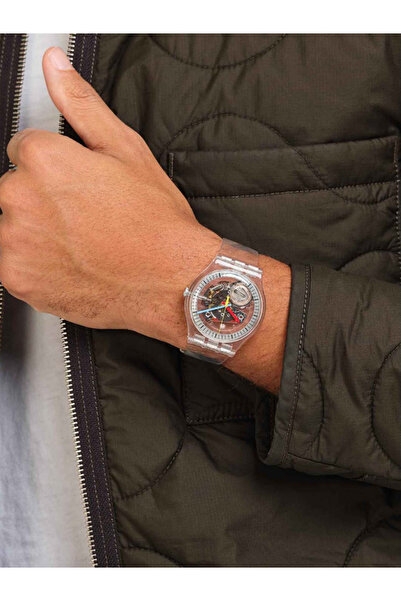 Swatch So29k100 Clearly New Gent Unisex Wristwatch