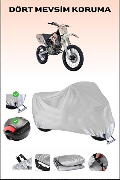 Breen Mondial X-Treme Moto Cross - حقيبة خلفية رمادية وقفل آمن للدراجة النارية