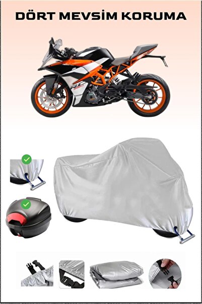 Breen مشمع دراجة نارية رمادي لـ KTM 390 RC - حقيبة خلفية وقفل متوافق، آمن