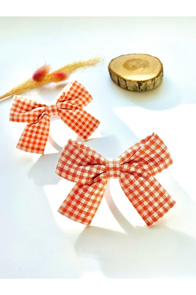 seyranat 2-компонентна оранжева панделка за момиченца - с полка точки, еласти...