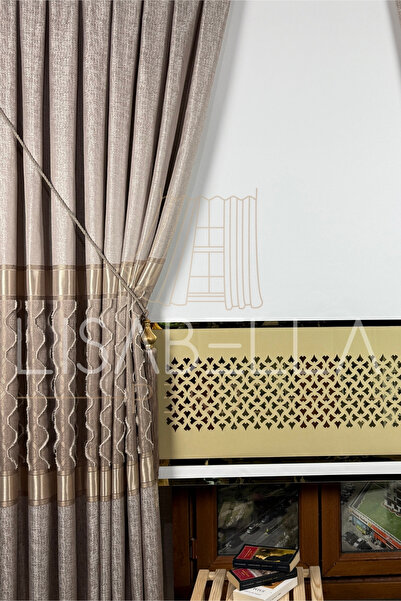 LisabellaHome Sienna Elegance Pano Fon Perde– 1/2,5 Yoğun Pile (TEK KANAT)