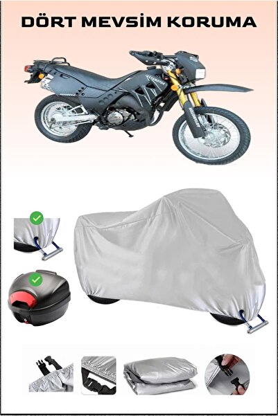 Breen Rear Bag and Lock Compatible for Asya as 200 Gy 2 - Gray Motorcycle Tar...