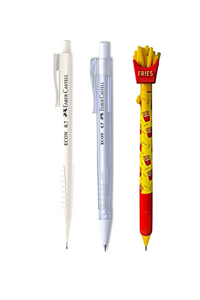 Faber Castell 2 قطعة Econ + 1 قطعة Micro Fast Food مجموعة أقلام رصاص مكونة من...