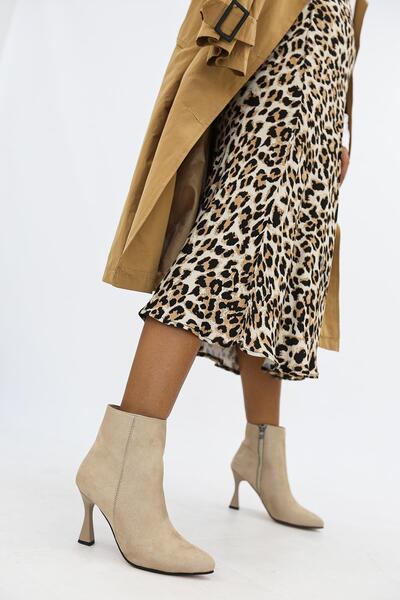 Stil Durağı Gwen Model 8 cm Heel New Season Boots Ten.Suet