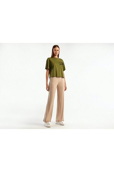 United Colors of Benetton Ecru Women's Viscous Trousers - Comfortable Fit