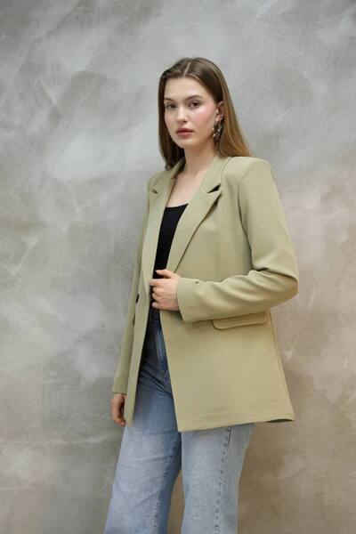 SUXİRCNHTMTS Zarif Siluet Tek Düğmeli Ceket