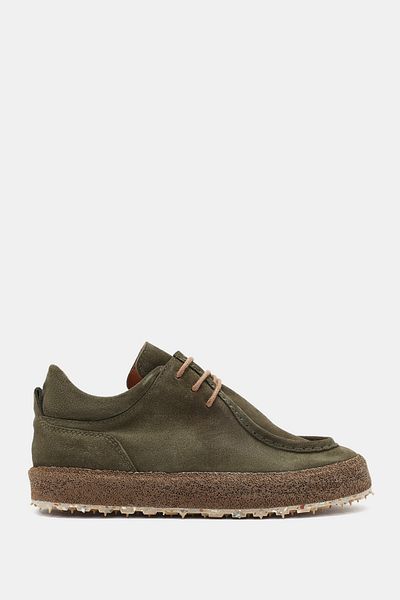 Bestyle Tenis Paris pentru femei, kaki, din piele de căprioară
