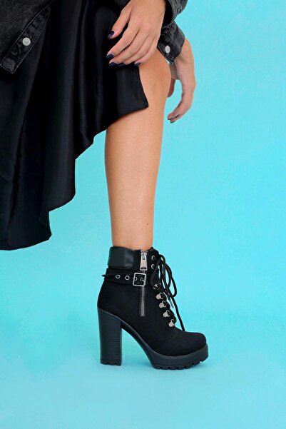 Stil Durağı Sandy Model 10 Cm Topuklu Postal Bot Yeni Sezon Sıy.suet