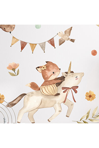 WALLHUMAN Gezgin Kuşlar Çocuk Odası Duvar Stickerı